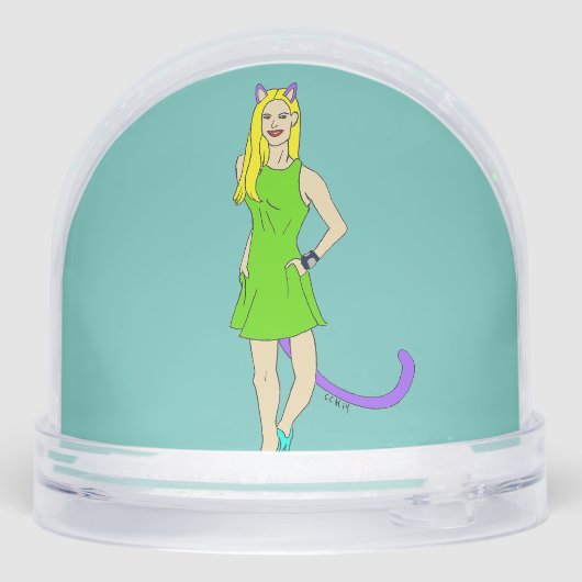 Mädchen Schneekugeln (Rückseite)