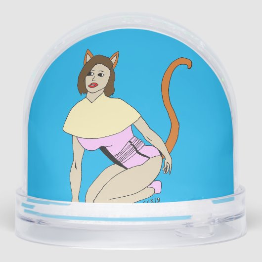 Mädchen Schneekugeln (Rückseite)