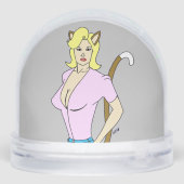 Mädchen Schneekugeln (Rückseite)