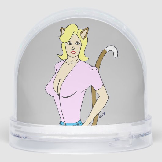 Mädchen Schneekugeln (Rückseite)