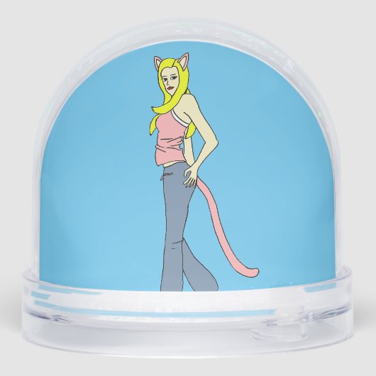 Mädchen Schneekugeln (Rückseite)