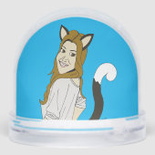 Mädchen Schneekugeln (Rückseite)