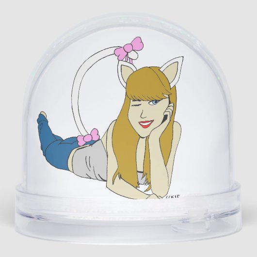 Mädchen Schneekugeln (Rückseite)