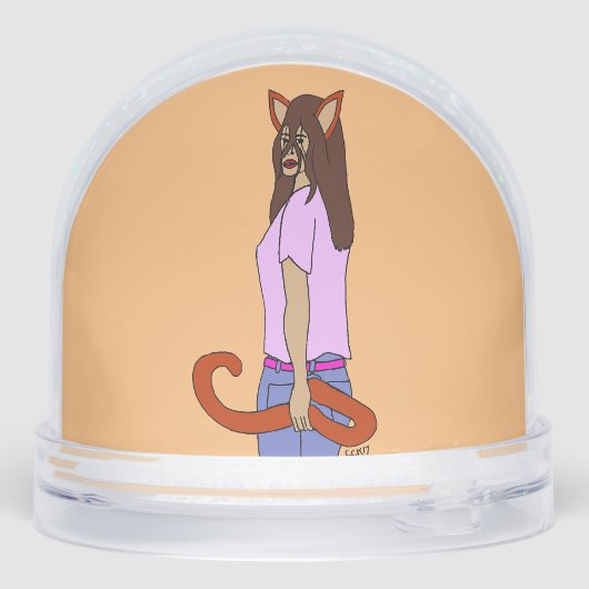 Mädchen Schneekugeln (Rückseite)