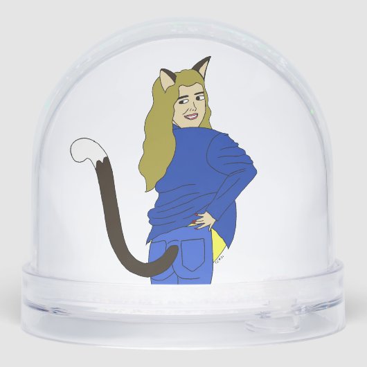 Mädchen Schneekugeln (Rückseite)