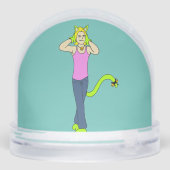 Mädchen Schneekugeln (Rückseite)