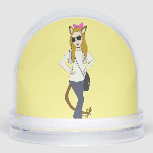 Mädchen Schneekugeln (Vorderseite)