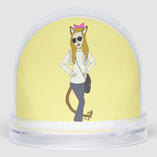 Mädchen Schneekugeln (Rückseite)