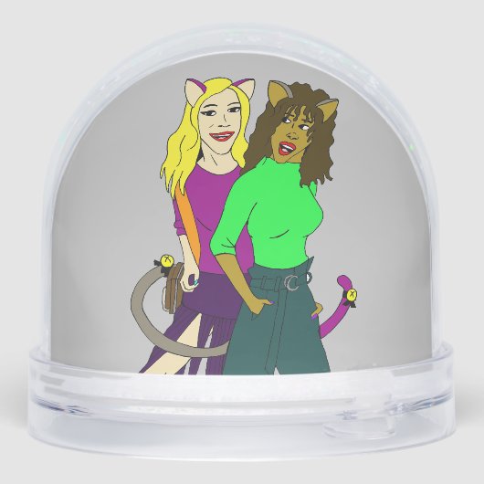 Mädchen Schneekugeln (Rückseite)