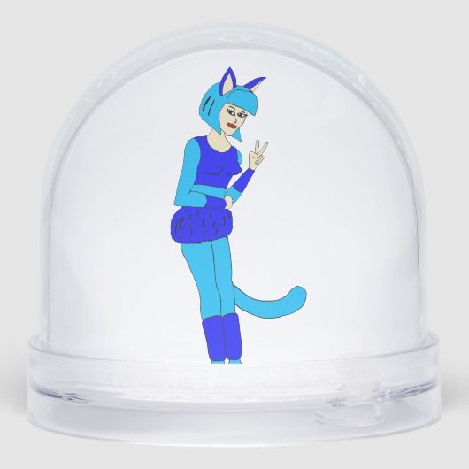 Mädchen Schneekugeln (Rückseite)