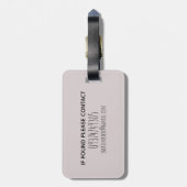 Mädchen Schöne Blume Aquarell Panda und Name Gepäckanhänger (Rückseite vertikal)