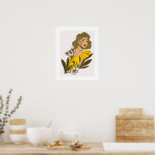 Mädchen Schöne Kunst Poster (Küche)