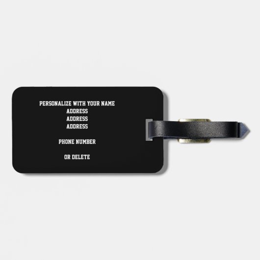 Mädchen schwarz graue Mannschaft Farben Volleyball Gepäckanhänger (Rückseite horizontal)