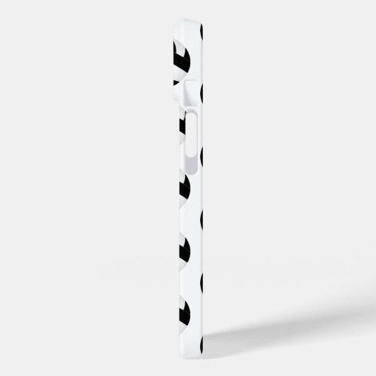 Mädchen Schwarz-weiße Volleyballmuster Case-Mate iPhone Hülle (Rückseite / Links)