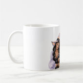 Mädchen schwarze Katze Halloween Kaffeetasse (Links)