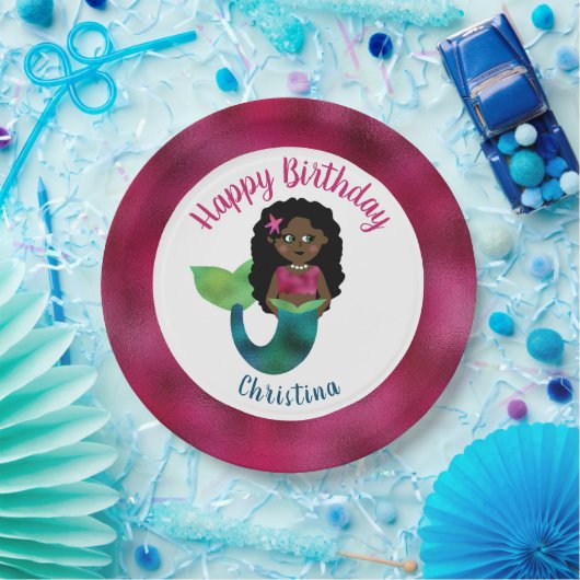 Mädchen-schwarze Pappteller (Party)