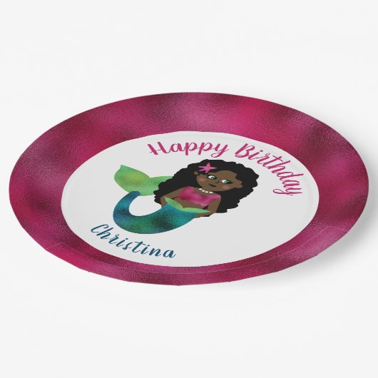 Mädchen-schwarze Pappteller (Schrägansicht)