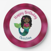 Mädchen-schwarze Pappteller (Vorderseite)