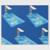 Mädchen schwimmen geschenkpapier (Flach)