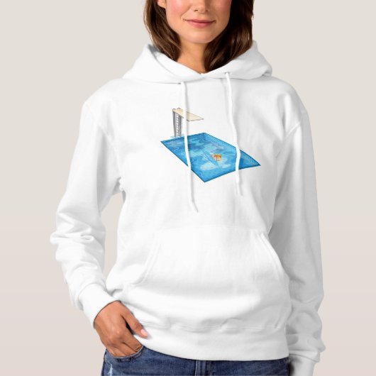 Mädchen schwimmen in einer Badehose Hoodie (Vorderseite)