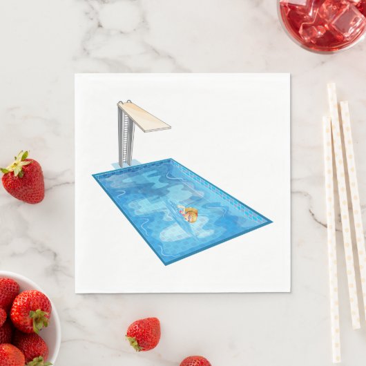 Mädchen schwimmen serviette (Beispiel)