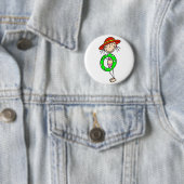 Mädchen-Schwimmen-Strichmännchen-Knopf Button (Beispiel)