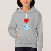 Mädchen schwimmen & tauchen schwimmen I Liebe/Herz Hoodie (Vorderseite)