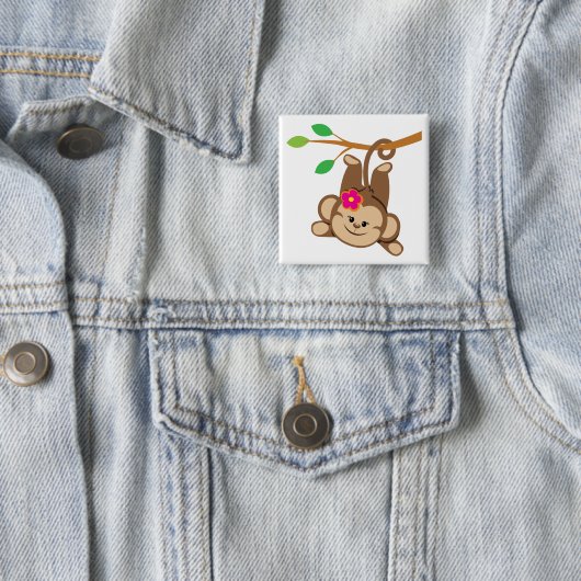 Mädchen-schwingaffe Button (Beispiel)