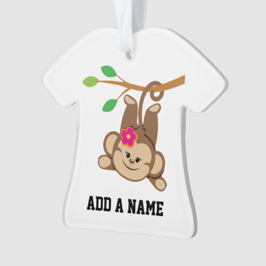 Mädchen-schwingaffe Ornament (Vorderseite)