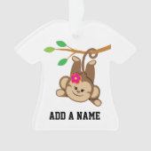 Mädchen-schwingaffe Ornament (Vorderseite)