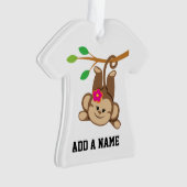 Mädchen-schwingaffe Ornament (Vorderseite)