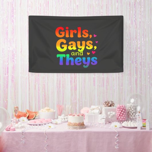 Mädchen, Schwule, und sie sind LGBT-Pride Monatsin Banner (Party)