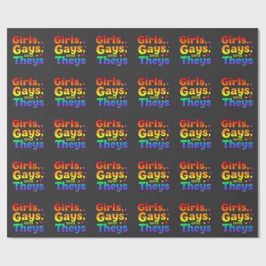 Mädchen, Schwule, und sie sind LGBT-Pride Monatsin Geschenkpapier (Flach)