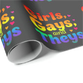 Mädchen, Schwule, und sie sind LGBT-Pride Monatsin Geschenkpapier (Rolleneckpunkt)
