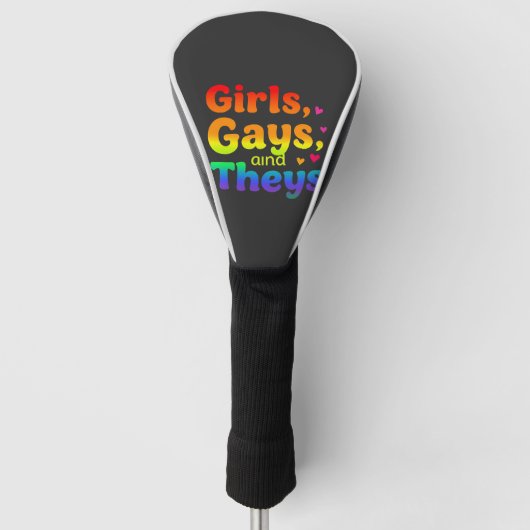 Mädchen, Schwule, und sie sind LGBT-Pride Monatsin Golf Headcover (Vorderseite)
