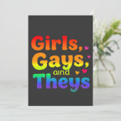 Mädchen, Schwule, und sie sind LGBT-Pride Monatsin Save The Date (Stehend Vorderseite)