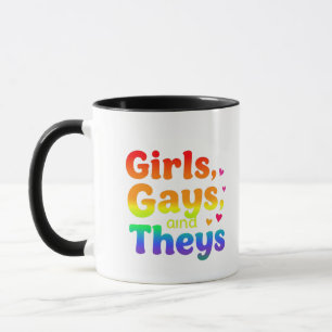 Mädchen, Schwule, und sie sind LGBT-Pride Monatsin Tasse