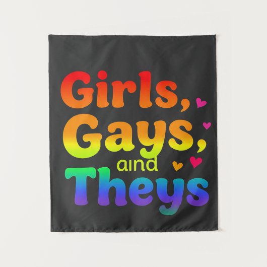 Mädchen, Schwule, und sie sind LGBT-Pride Monatsin Wandteppich (Vorderseite)