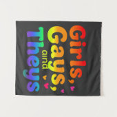 Mädchen, Schwule, und sie sind LGBT-Pride Monatsin Wandteppich (Vorderseite (Horizontal))