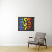 Mädchen, Schwule, und sie sind LGBT-Pride Monatsin Wandteppich (Beispiel (Horizontal))
