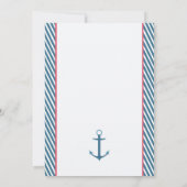 Mädchen-SeeBabyparty-Einladungs-Rosa und Blau Einladung (Rückseite)