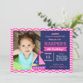 Mädchen-Seegeburtstags-Einladungen Einladung (Stehend Vorderseite)