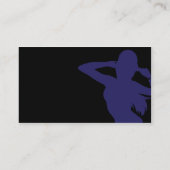 Mädchen-Silhouette im Blau - Geschäft Visitenkarte (Rückseite)