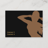 Mädchen-Silhouette im Braun - Chubby Visitenkarte (Rückseite)