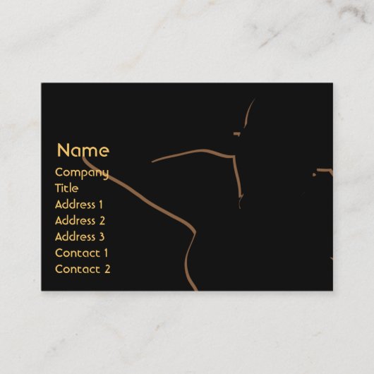 Mädchen-Silhouette im Braun - Chubby Visitenkarte (Vorderseite)