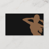 Mädchen-Silhouette im Braun - Geschäft Visitenkarte (Rückseite)