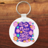 Mädchen sind die besten Skater! Schlüsselanhänger (Vorderseite)