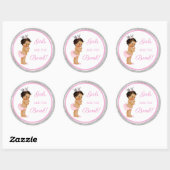 Mädchen sind die Bombe! Bath Gift Etc Pink Silver Runder Aufkleber (Blatt)