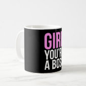 Mädchen sind Sie ein Chef Kaffeetasse (Vorderseite Links)