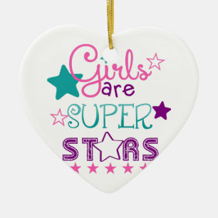 Mädchen sind Superstars Keramik Ornament